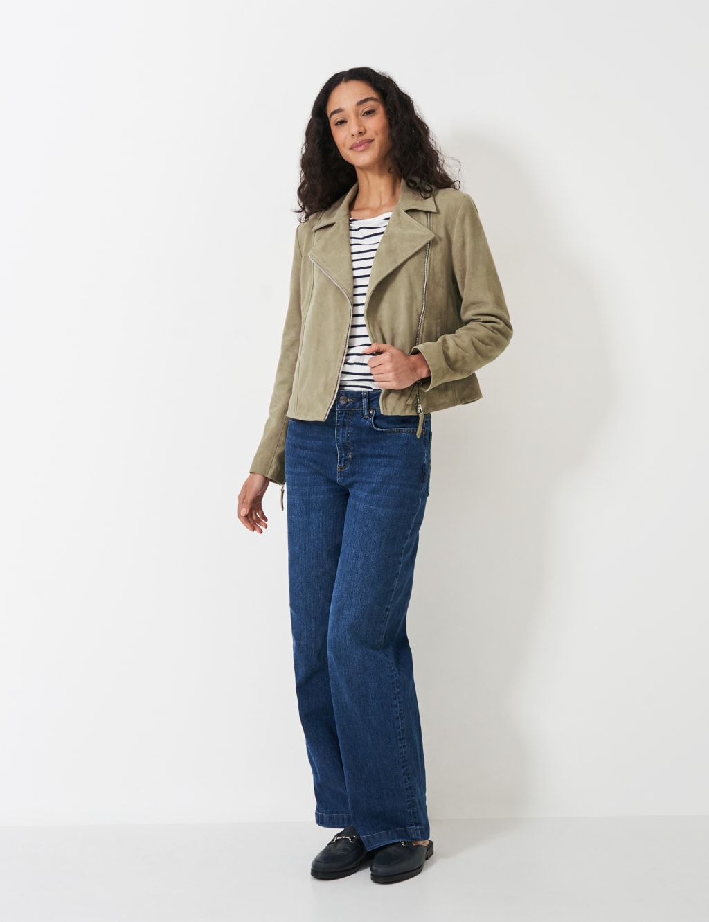 Suede Biker Jacket | Crew Clothing | M&S Suede Biker Jacket | Crew Clothing | M&S