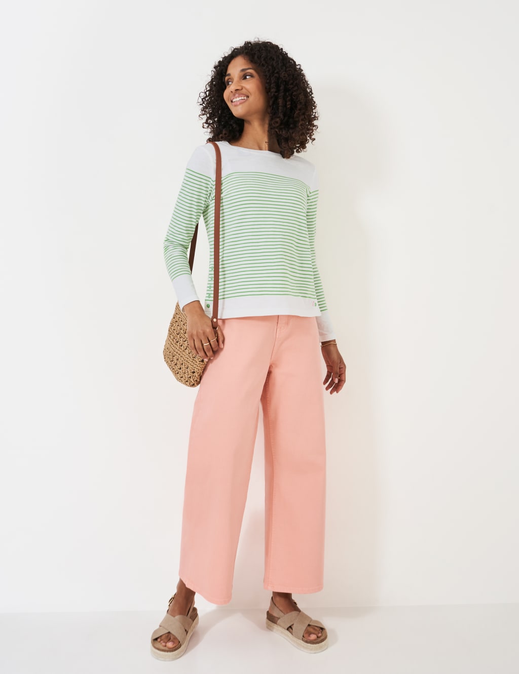 Jersey Striped Button Side Top 3 of 5