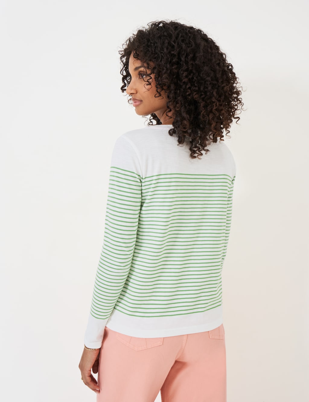 Jersey Striped Button Side Top 4 of 5