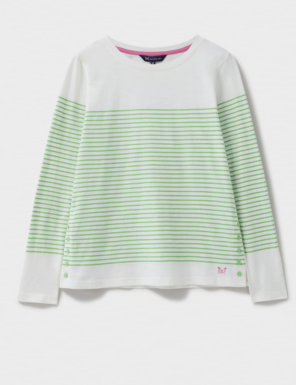 Jersey Striped Button Side Top 2 of 5