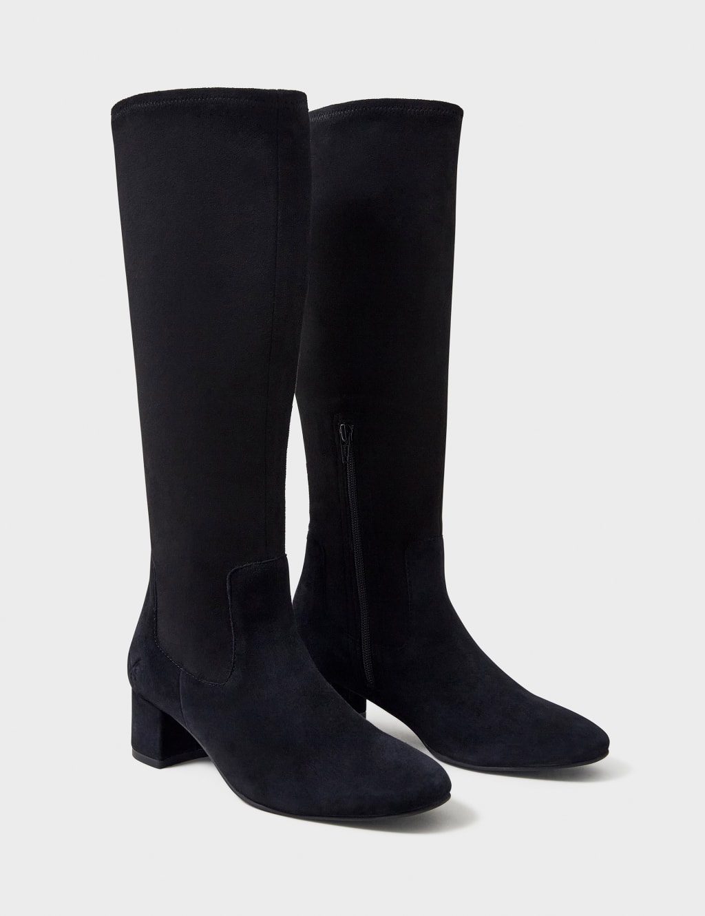 Suede Block Heel Knee High Boots 2 of 4