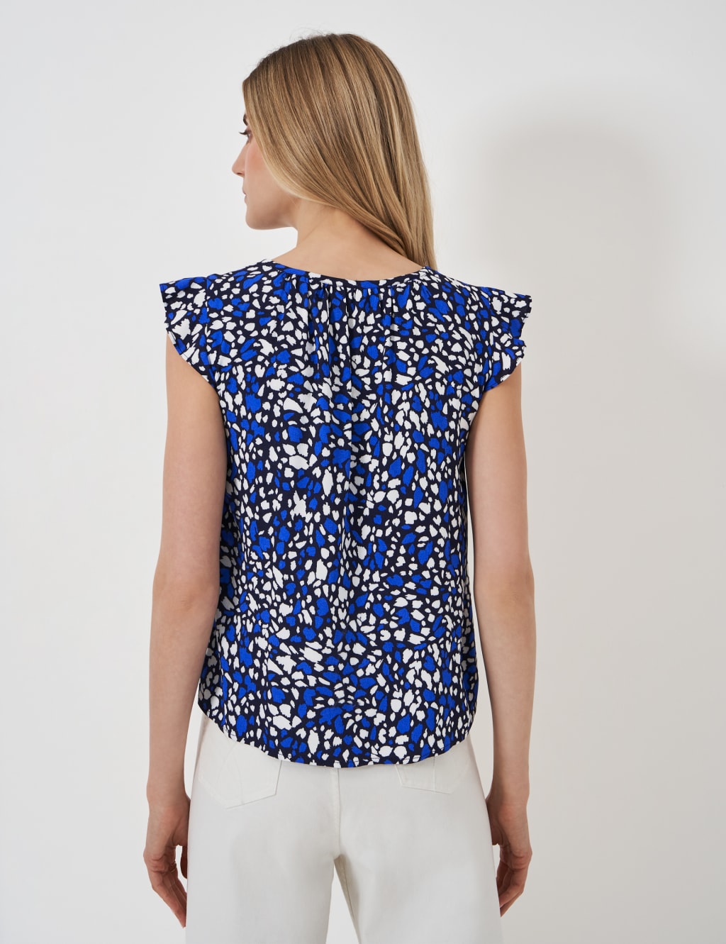 Printed Tie Neck Top 4 of 5