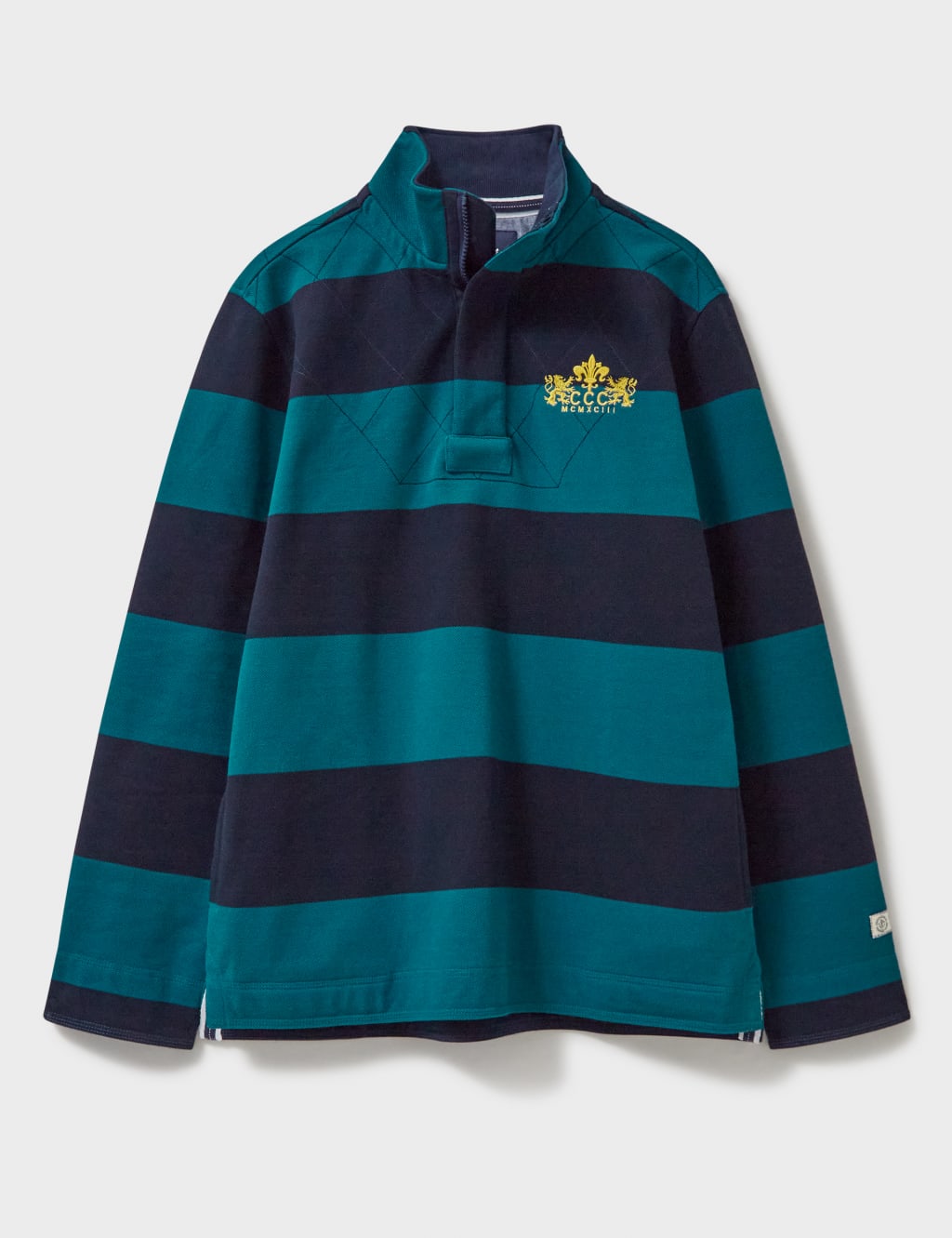 Cotton Rich Striped Half Zip Sweatshirt 2 of 4