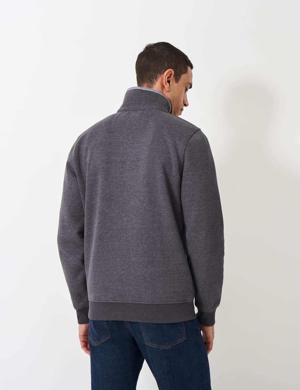 Cotton Rich Funnel Neck Half Zip Sweatshirt 4 of 5