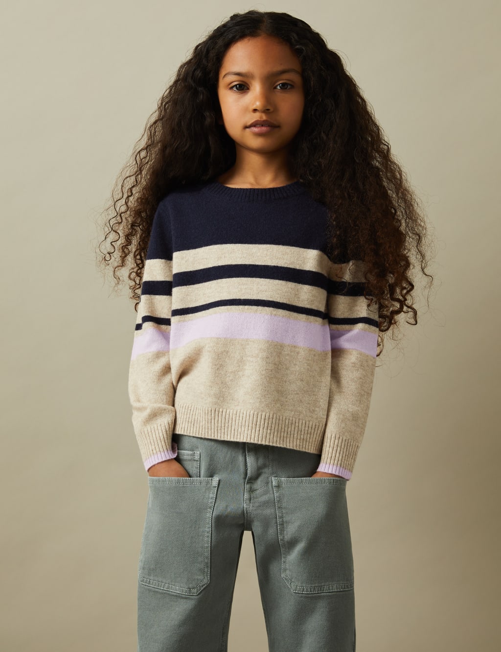 Wool Blend Striped Jumper (4-14 Yrs) 4 of 4