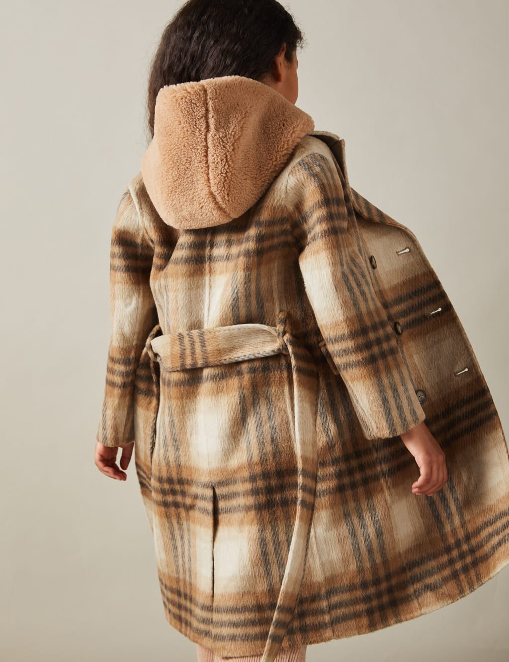 Reiss checked coat hotsell
