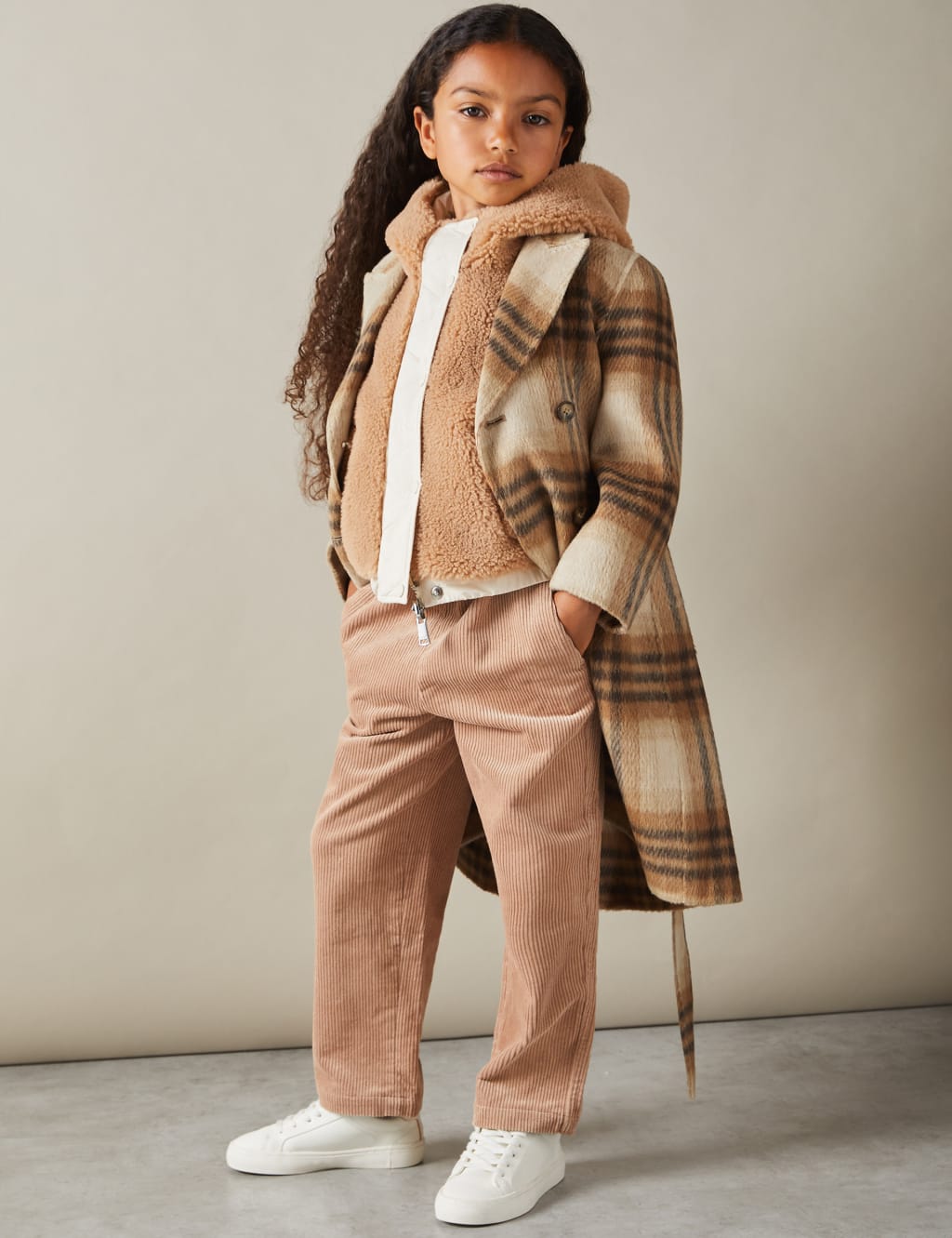 Wool Blend Checked Coat 4 14 Yrs Reiss M S