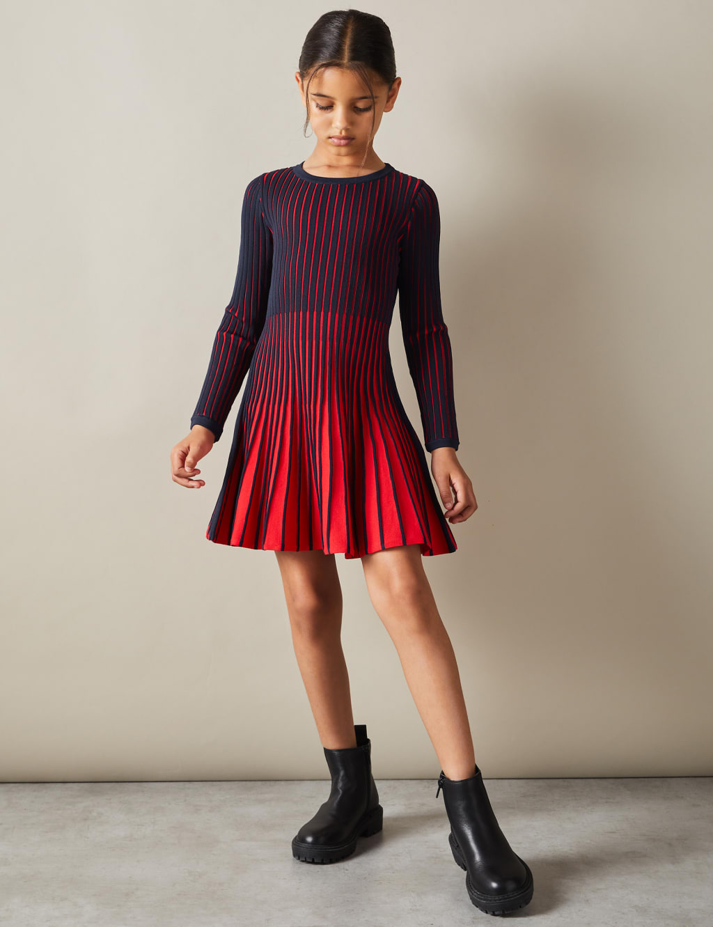 Ribbed Dress (4-14 Yrs) 1 of 4