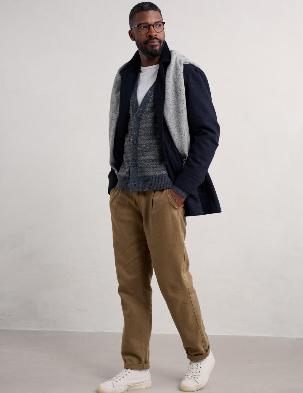 Fair isle mens cardigan online