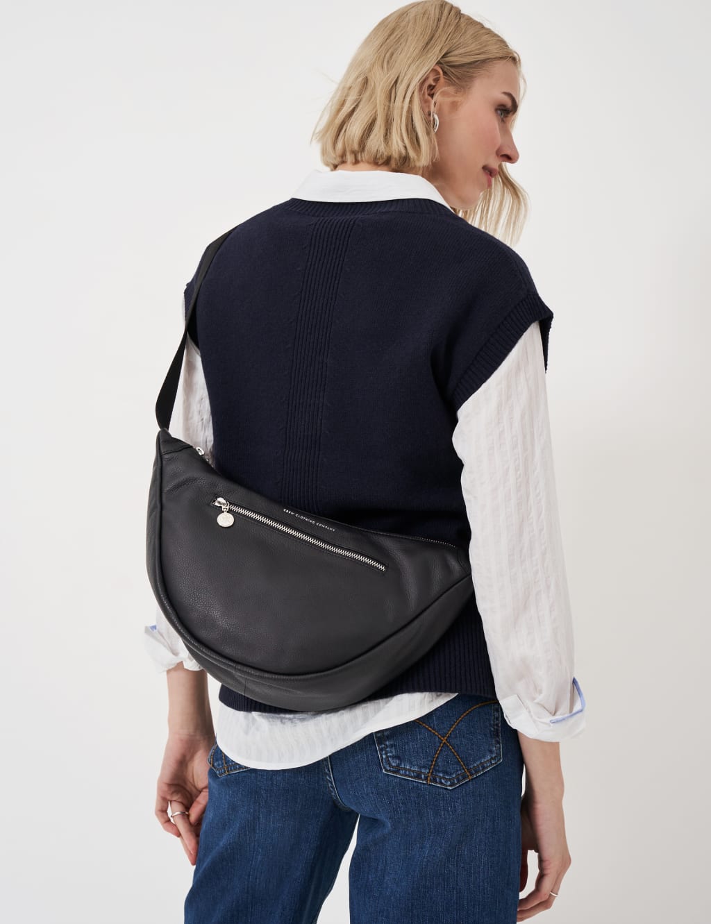 Leather Sling Cross Body Bag 2 of 4