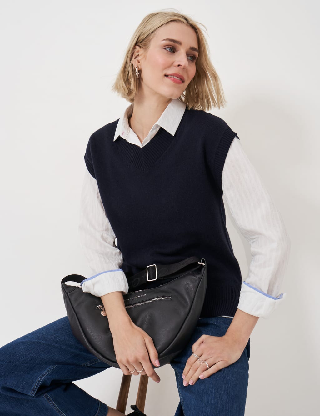 Leather Sling Cross Body Bag 3 of 4
