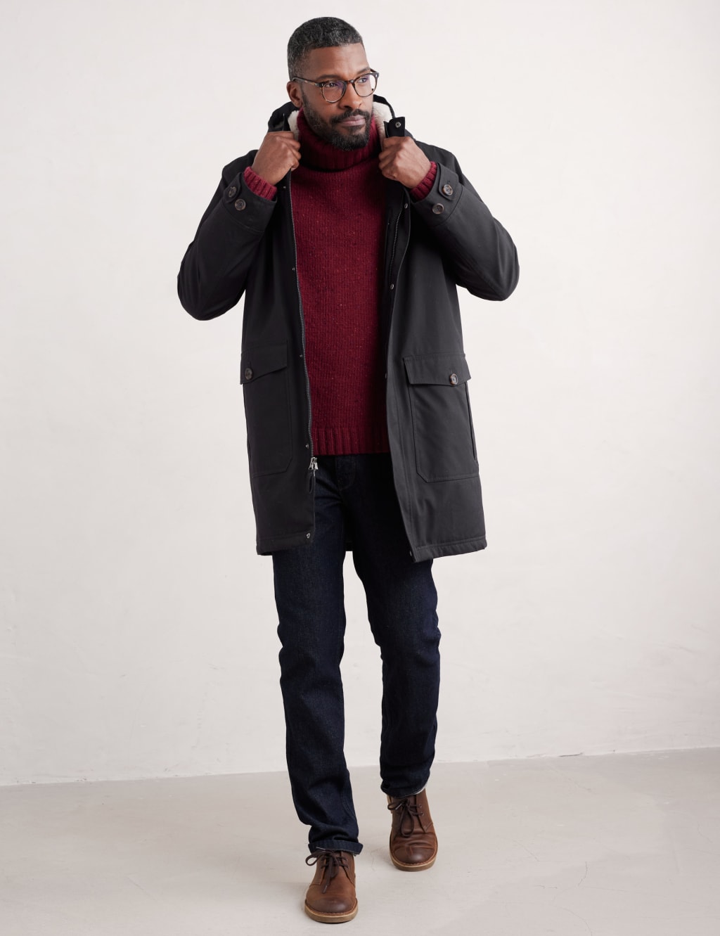 Cotton Waterproof Parka Jacket Seasalt Cornwall M S