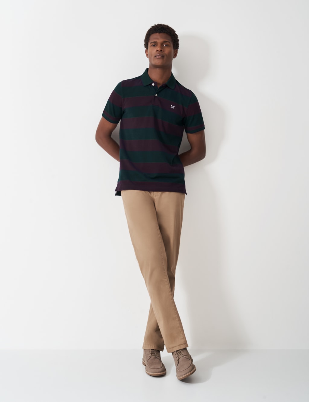 Pure Cotton Striped Polo Shirt 3 of 5