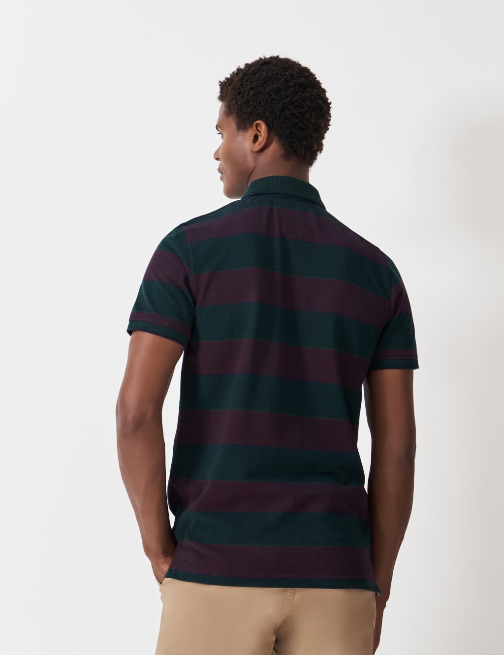 Pure Cotton Striped Polo Shirt 4 of 5