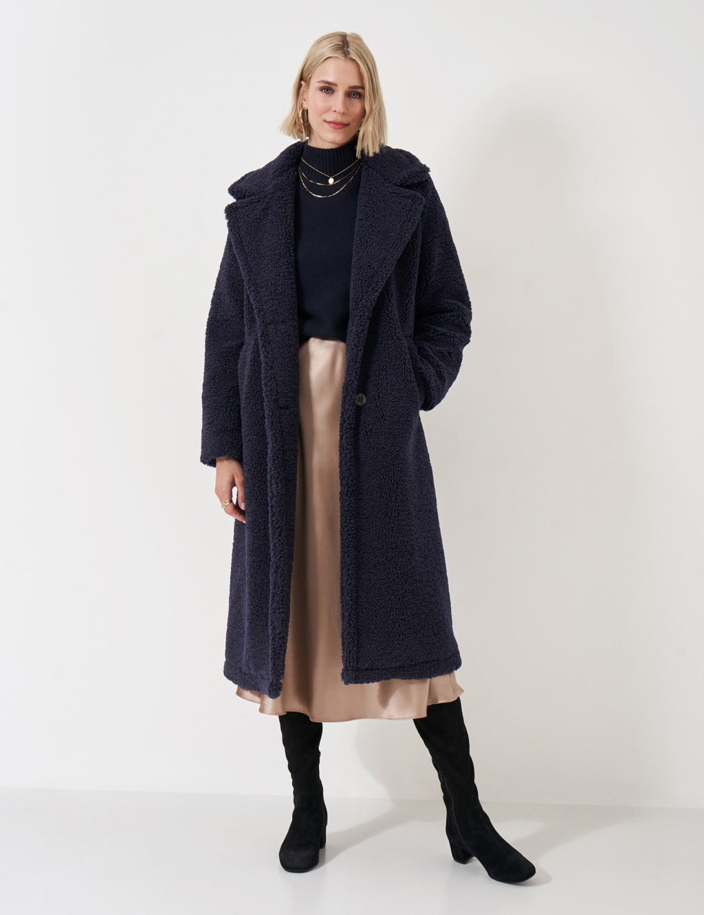 River island longline teddy coat hotsell