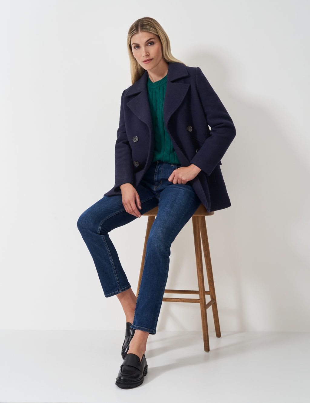 M&s navy pea coat hotsell