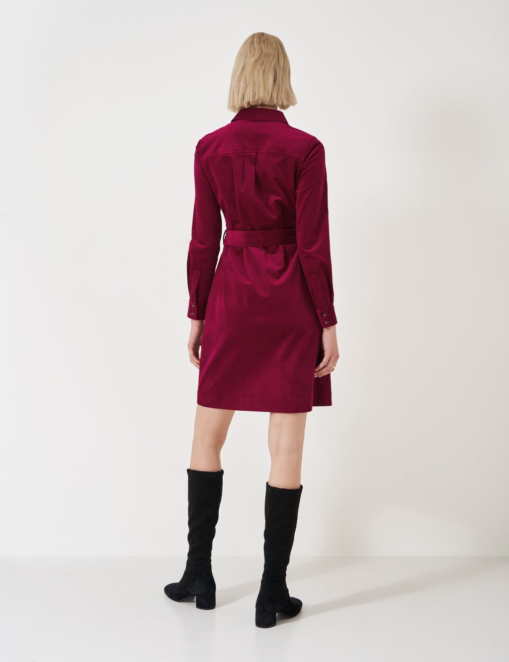 Cotton Rich Cord Tie Waist Shirt Dress 4 of 5