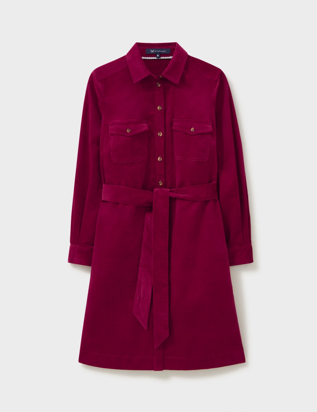 Cotton Rich Cord Tie Waist Shirt Dress 2 of 5