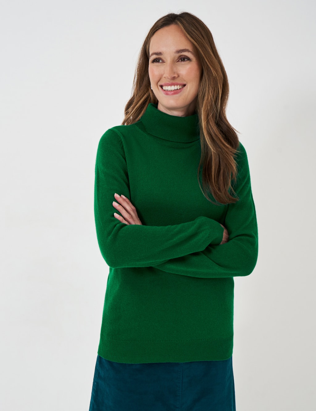 Merino Wool Rich Roll Neck Jumper with Cashmere 1 of 5