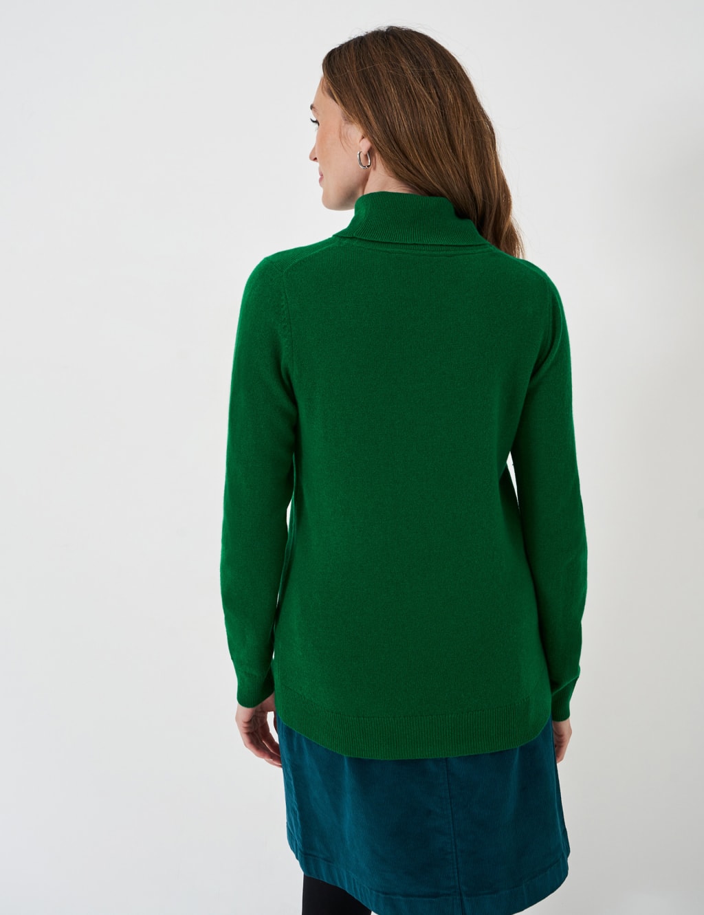 Merino Wool Rich Roll Neck Jumper with Cashmere 3 of 5