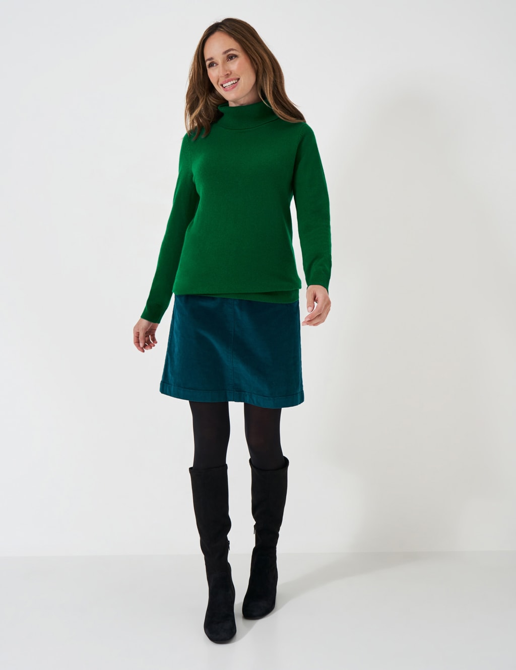 Merino Wool Rich Roll Neck Jumper with Cashmere 4 of 5