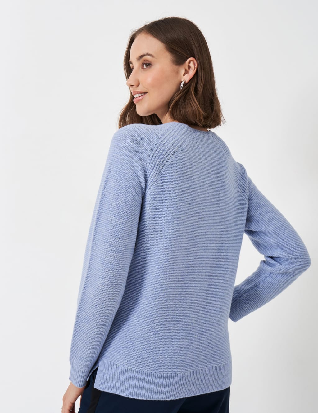 Merino Wool Rich Striped Button Detail Jumper 5 of 5
