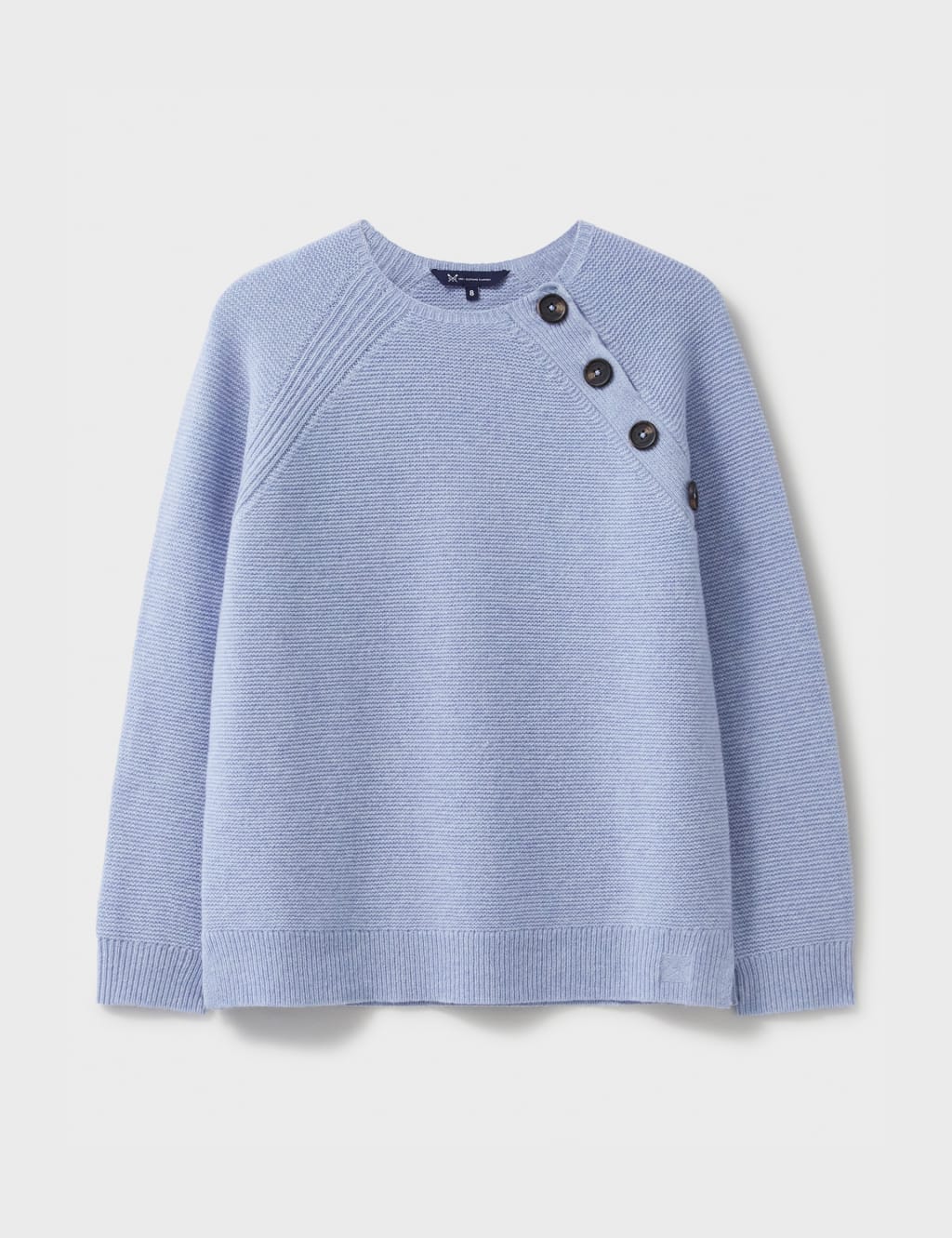 Merino Wool Rich Striped Button Detail Jumper 2 of 5
