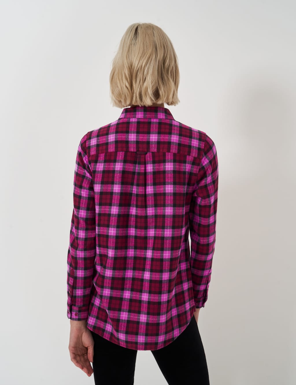Pure Brushed Cotton Checked Shirt 4 of 5