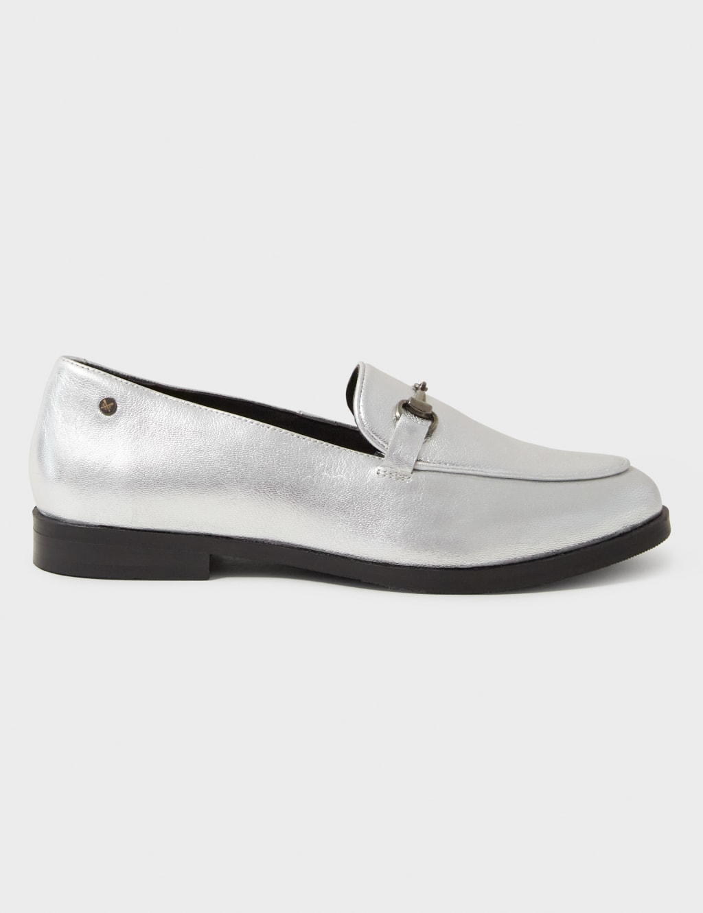 Leather Metallic Bar Flatform Loafers 2 of 4