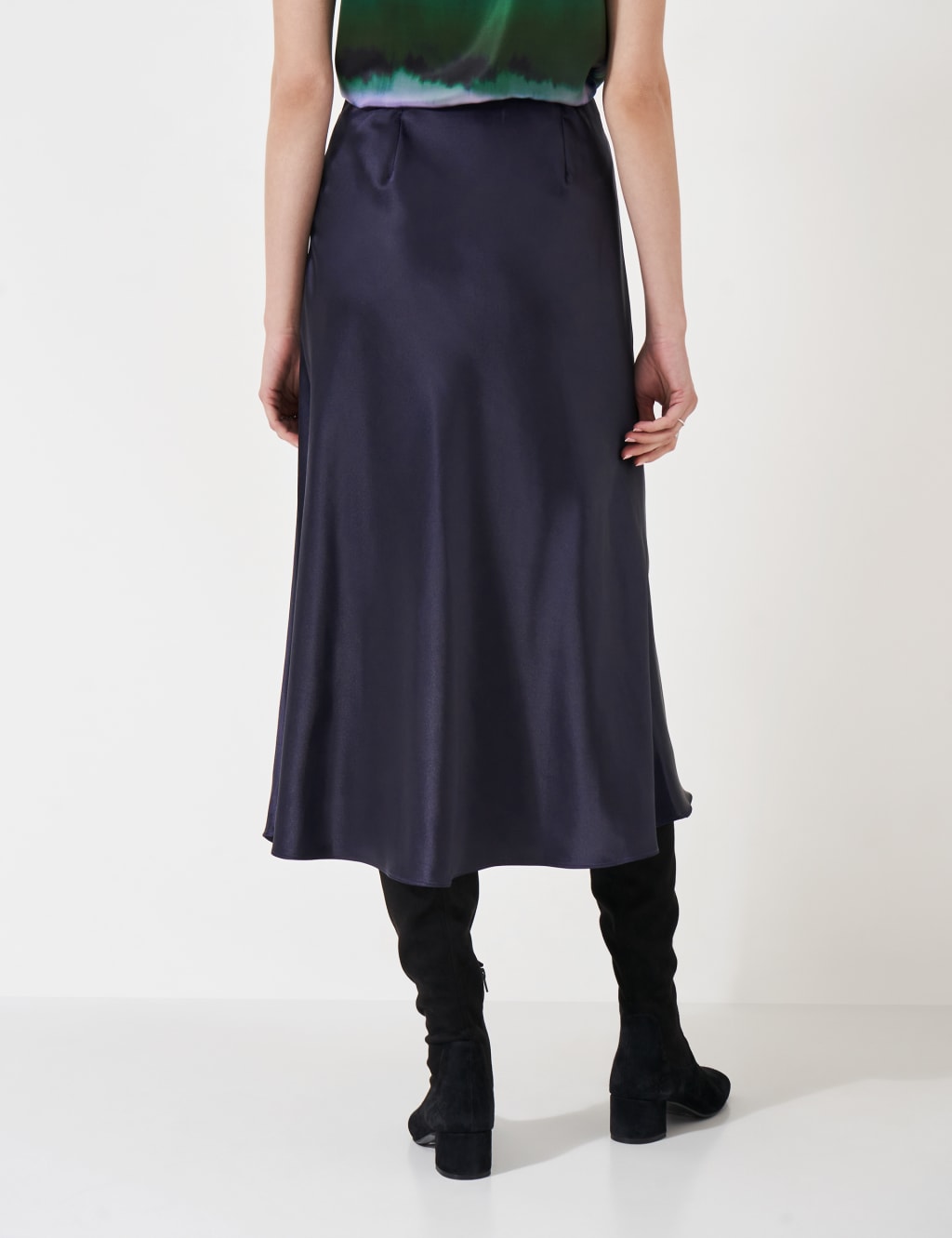 Satin Midi Slip Skirt 4 of 4