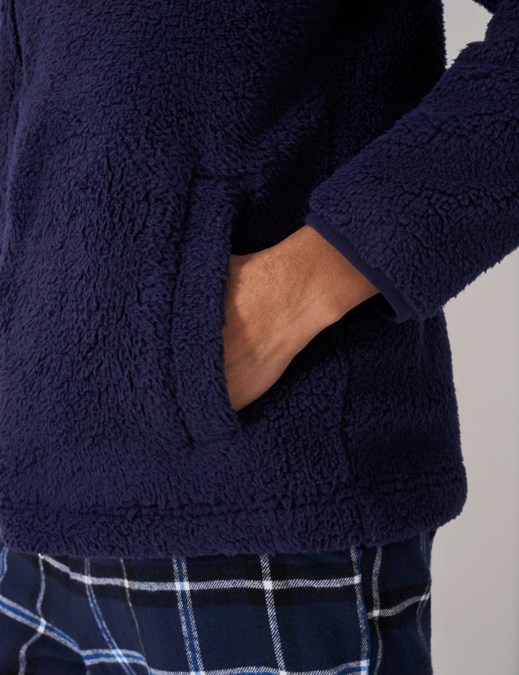 Borg Funnel Neck Zip Up Sweatshirt 5 of 5