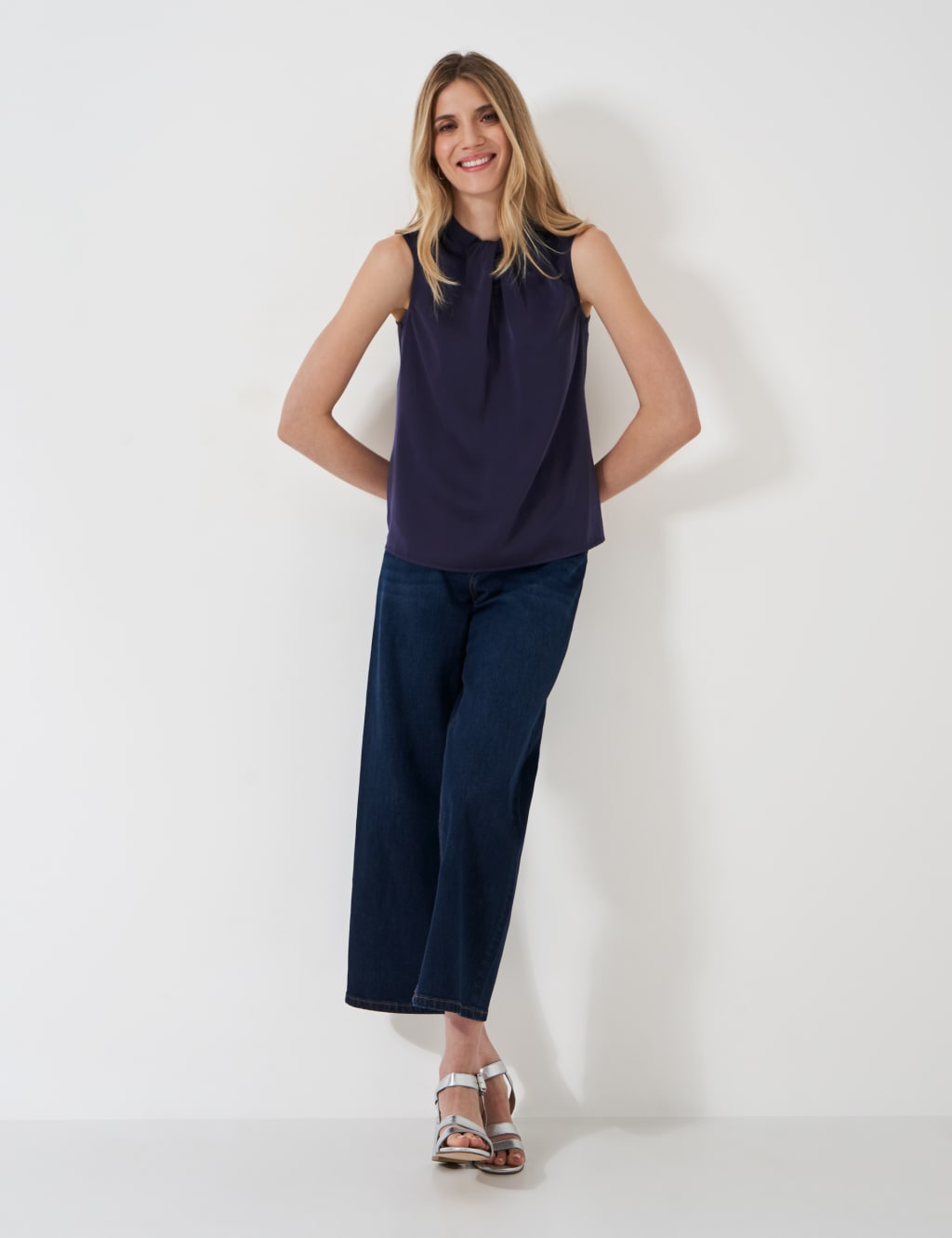 Twist Neck Sleeveless Shell Blouse 3 of 4