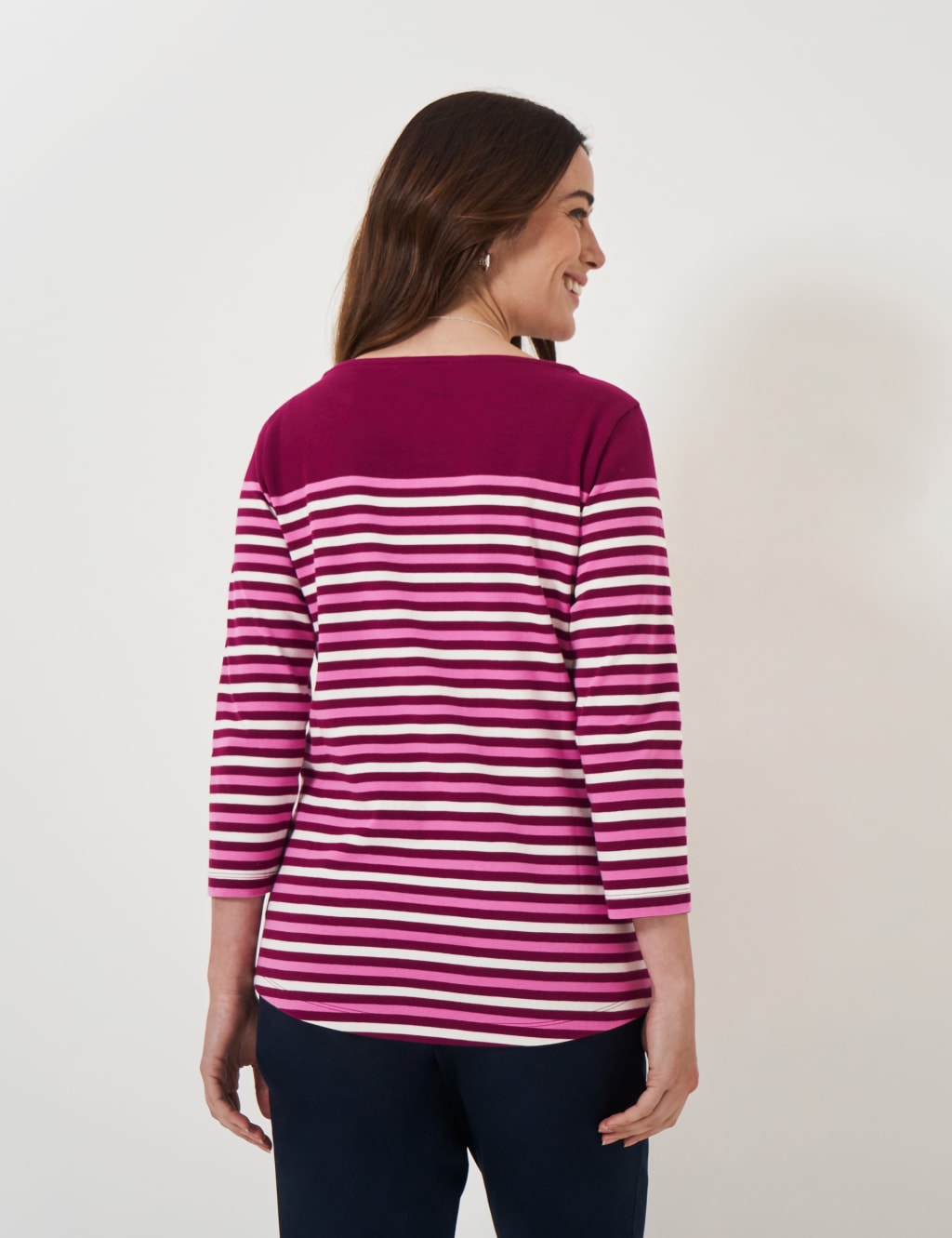 Pure Cotton Striped Crew Neck Top 4 of 5