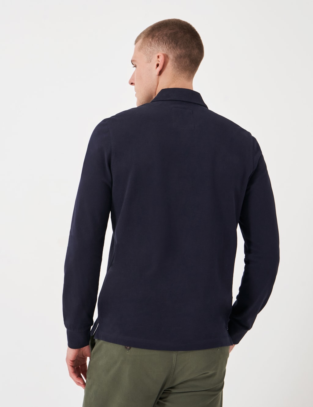 Pure Cotton Long Sleeve Polo Shirt 3 of 4
