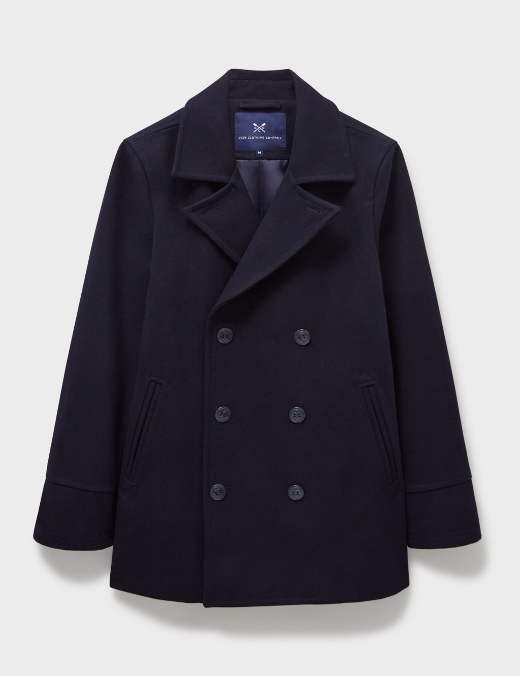Wool Blend Peacoat Crew Clothing M S