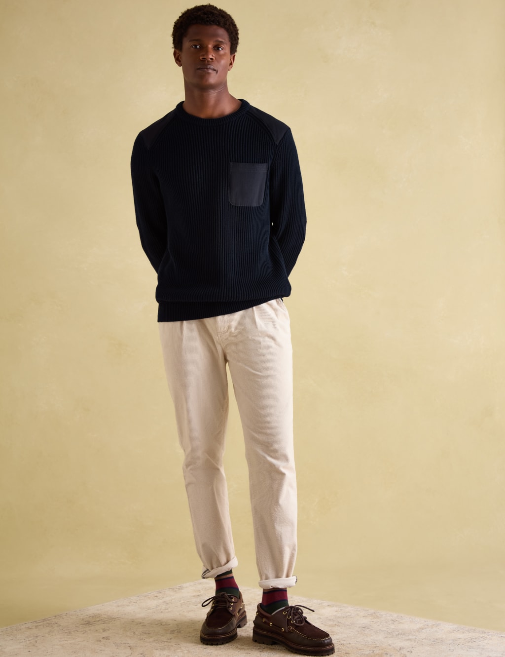 Pure Cotton Ribbed Crew Neck Jumper 3 of 8