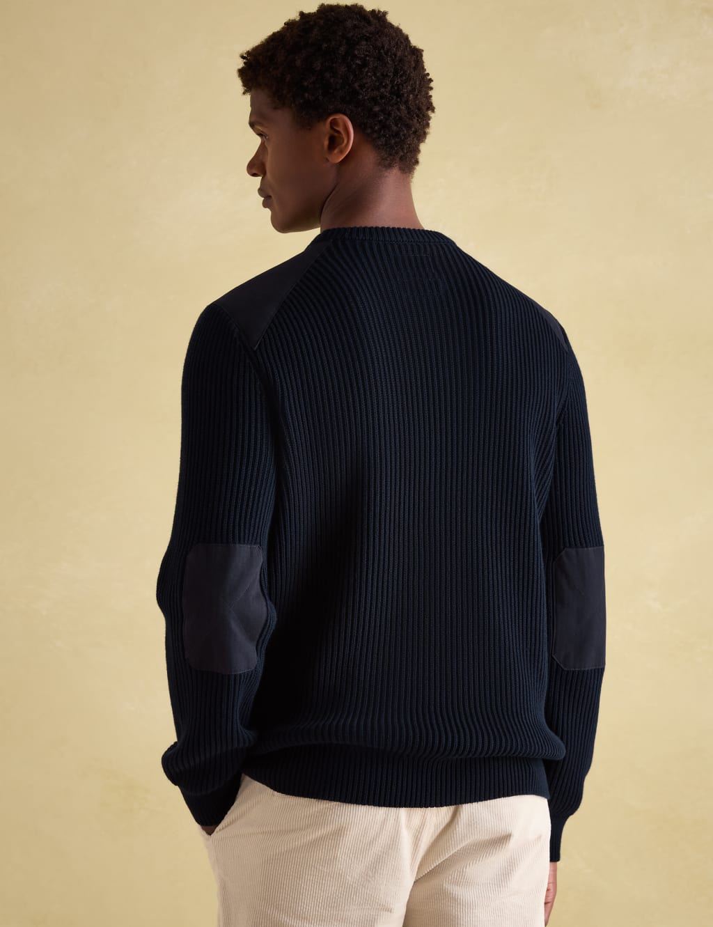 Pure Cotton Ribbed Crew Neck Jumper 6 of 8