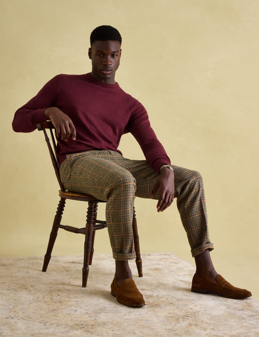 Pure Cotton Crew Neck Jumper 4 of 7