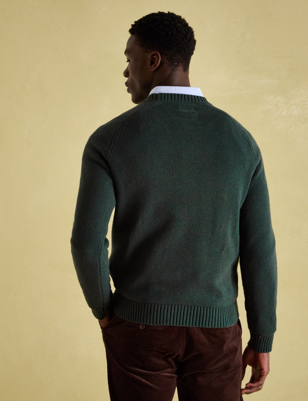 Cotton Rich Crew Neck Jumper with Wool 6 of 7