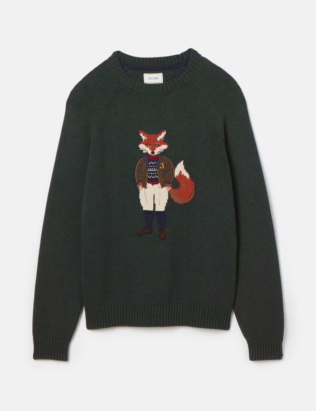 Cotton Rich Crew Neck Jumper with Wool 2 of 7