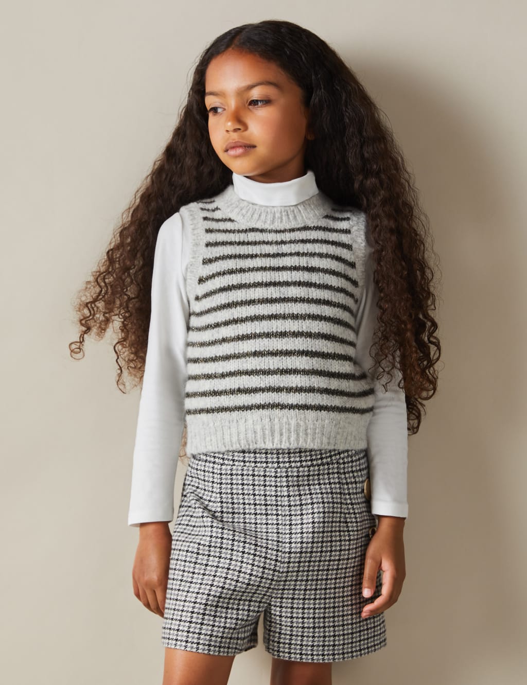 Striped Knitted Vest (4-14 Yrs)
