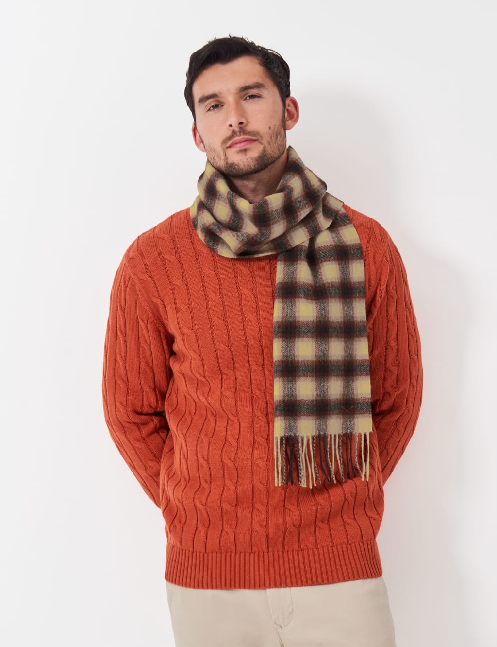 Pure Lambswool Striped Scarf 1 of 2