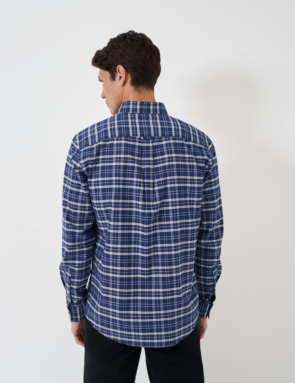Pure Cotton Checked Oxford Shirt 4 of 4