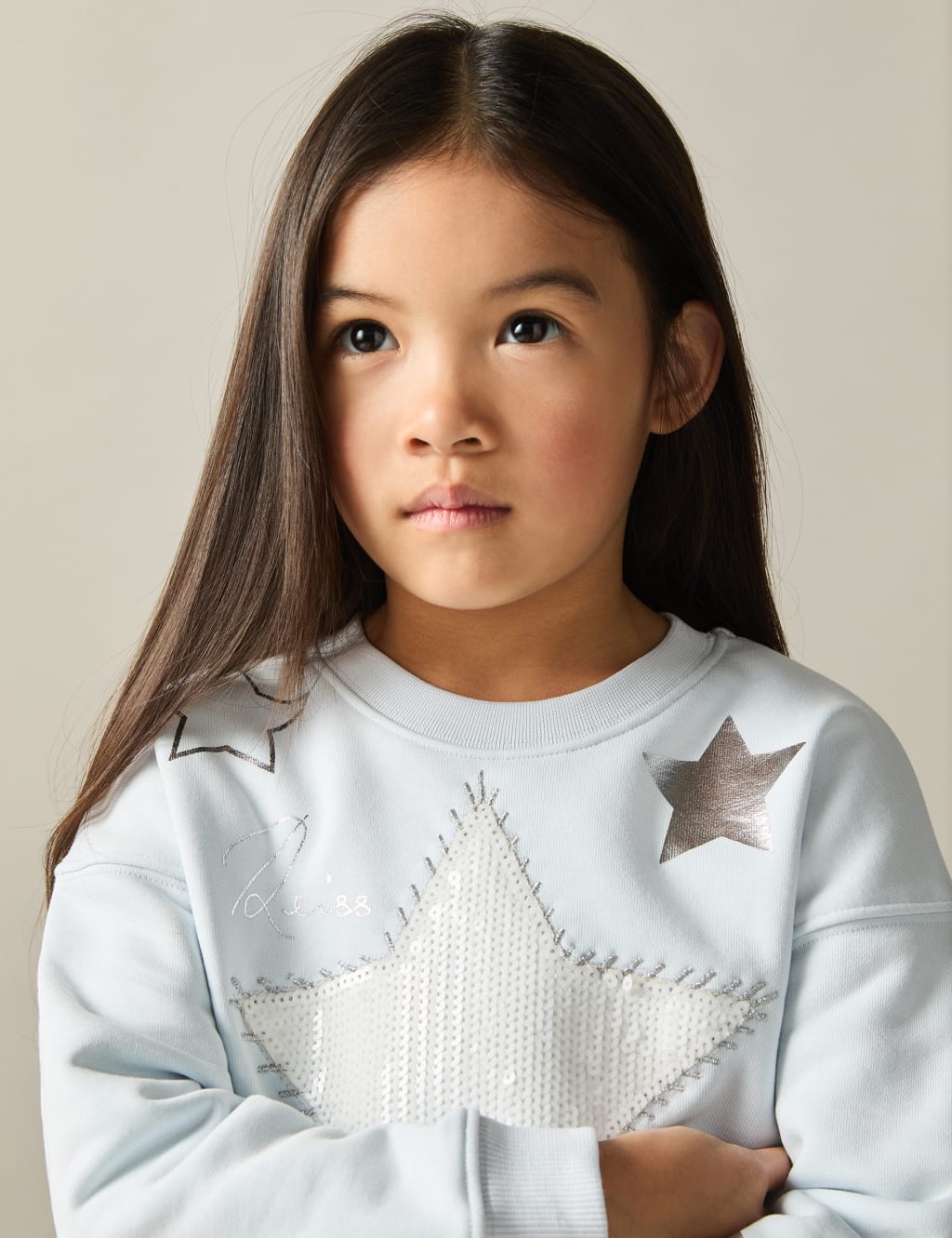 Cotton Rich Star Sequin Sweatshirt 4 14 Yrs Reiss M S