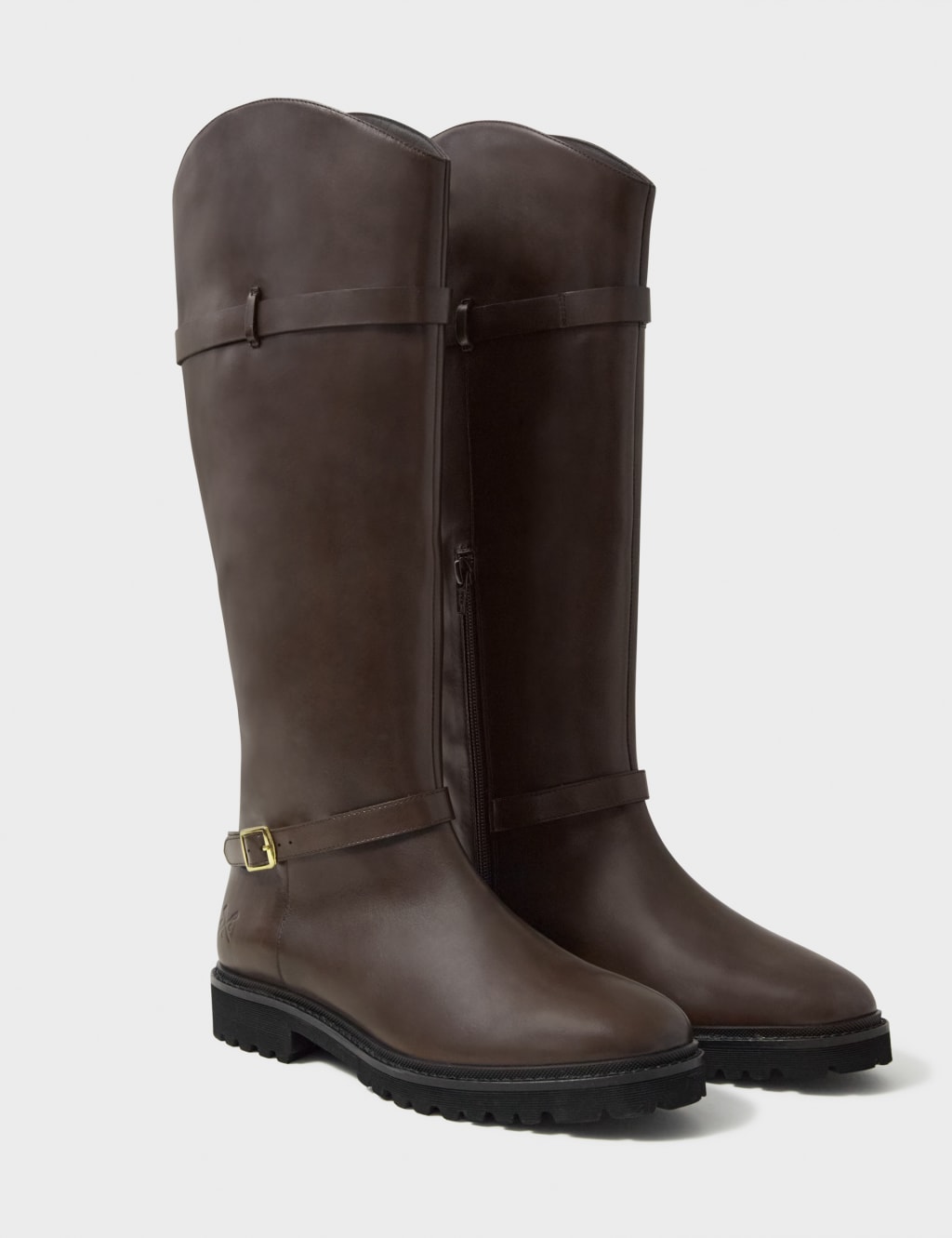Leather Flat Knee High Boots 2 of 2
