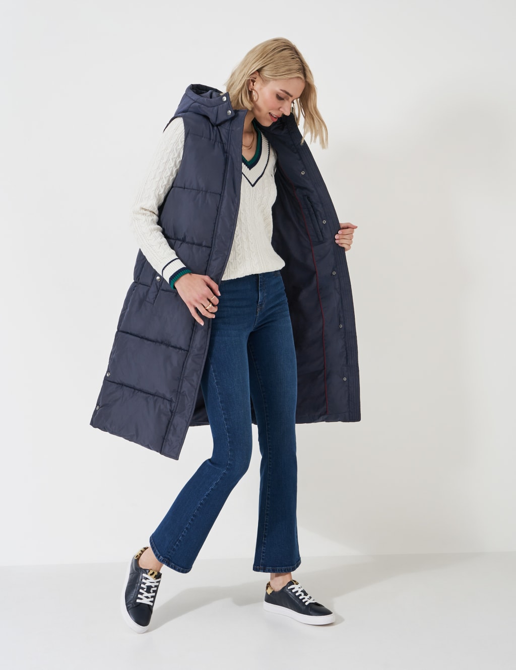 Padded Hooded Longline Gilet 3 of 5