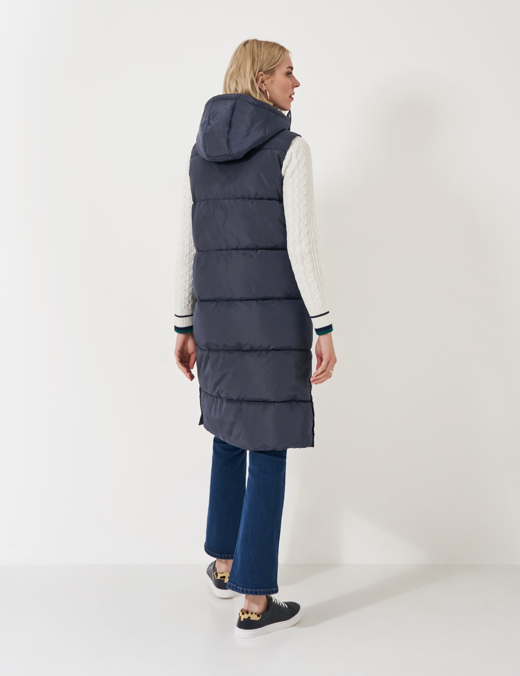 Padded Hooded Longline Gilet 4 of 5