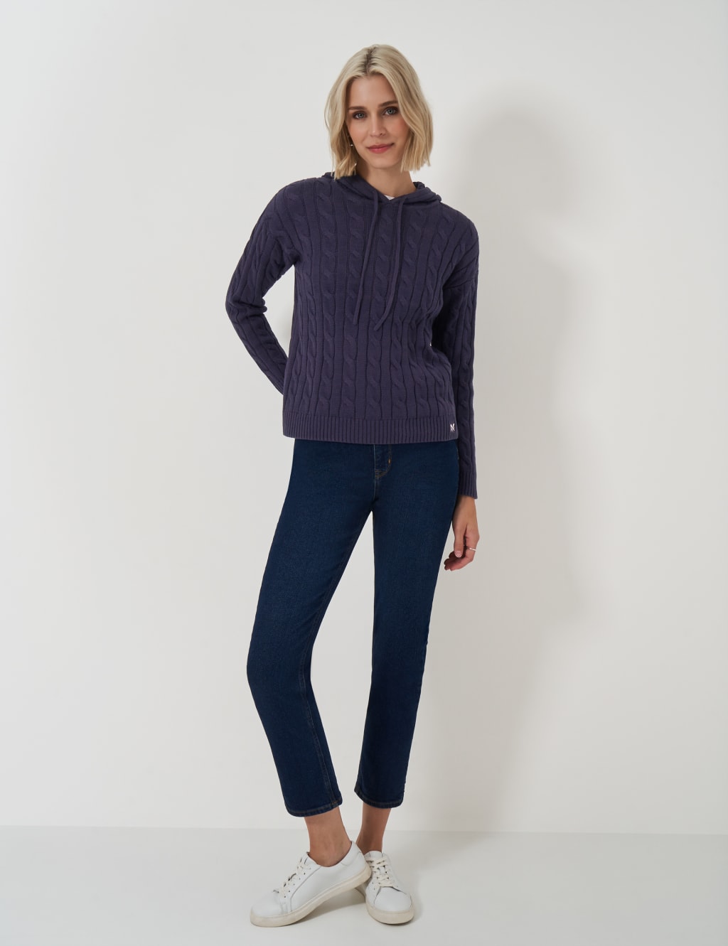Pure Cotton Cable Knit Hoodie 1 of 5