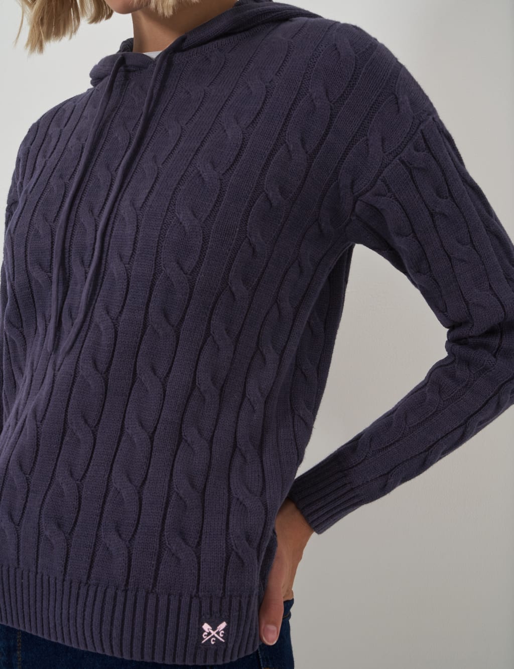 Pure Cotton Cable Knit Hoodie 5 of 5