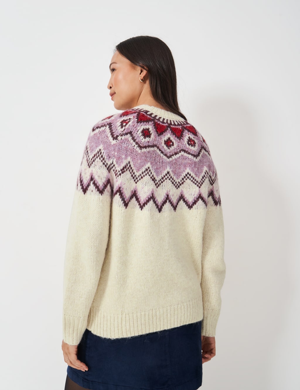Fairisle Crew Neck Jumper with Wool 4 of 5